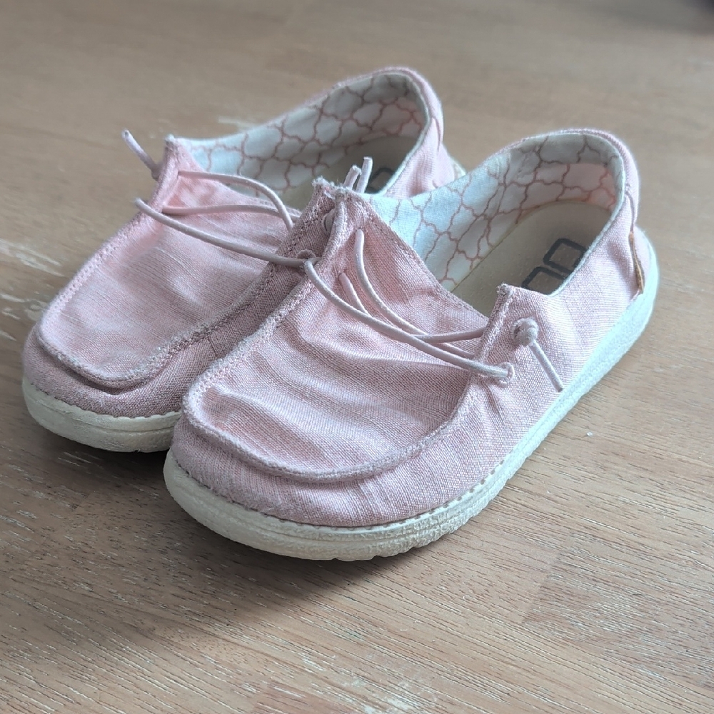 Hey Dude Pink Kids Moccasins